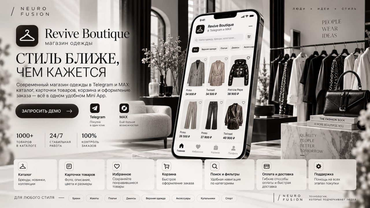 Предоставленный fashion-макет Revive Boutique