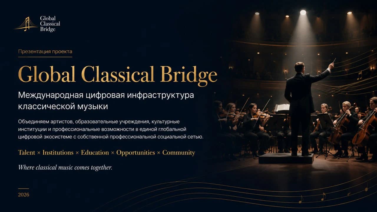 Обложка презентационного материала Global Classical Bridge
